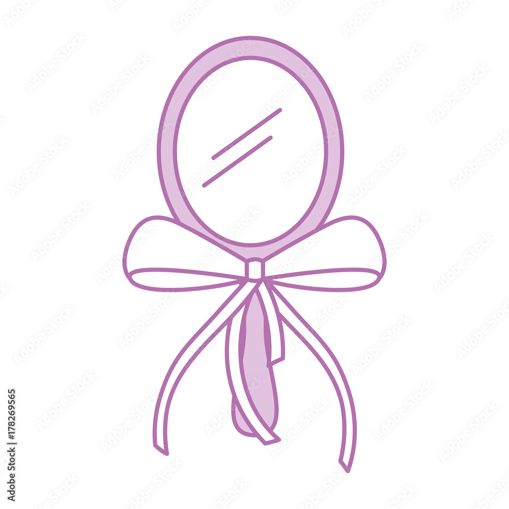 cute princess mirror with ribbon bow decoration cute princess mirror with ribbon bow decoration