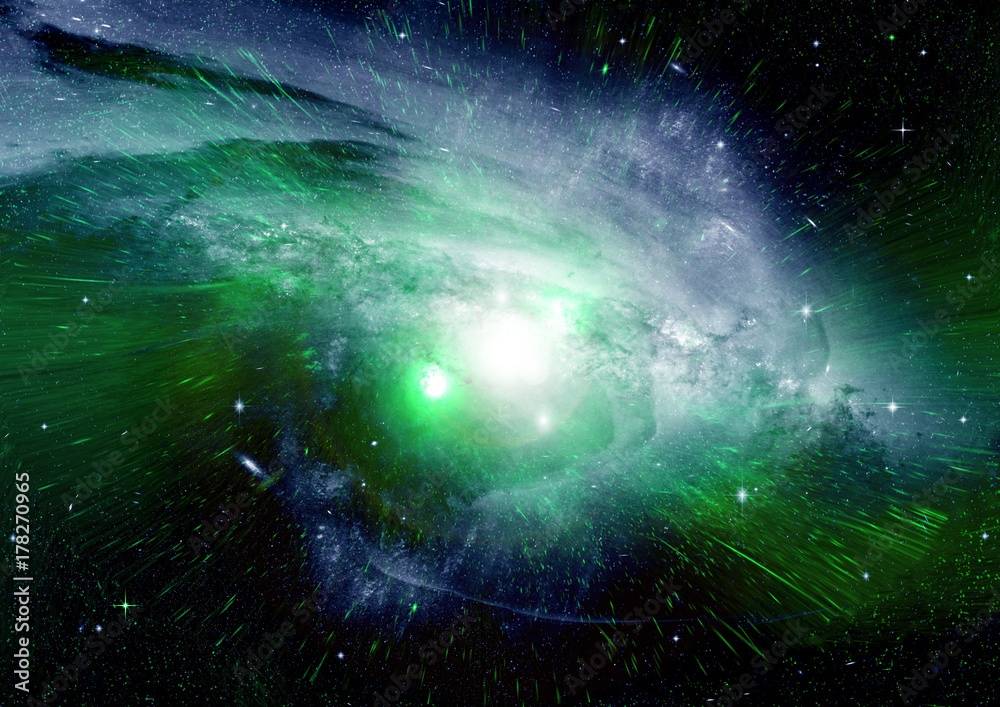 Obraz premium Stars, dust and gas nebula in a far galaxy