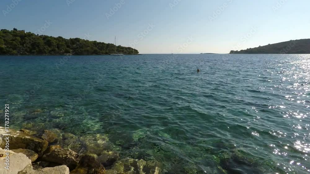 croatian coast of trogir island in autumn croatian coast of trogir island in autumn