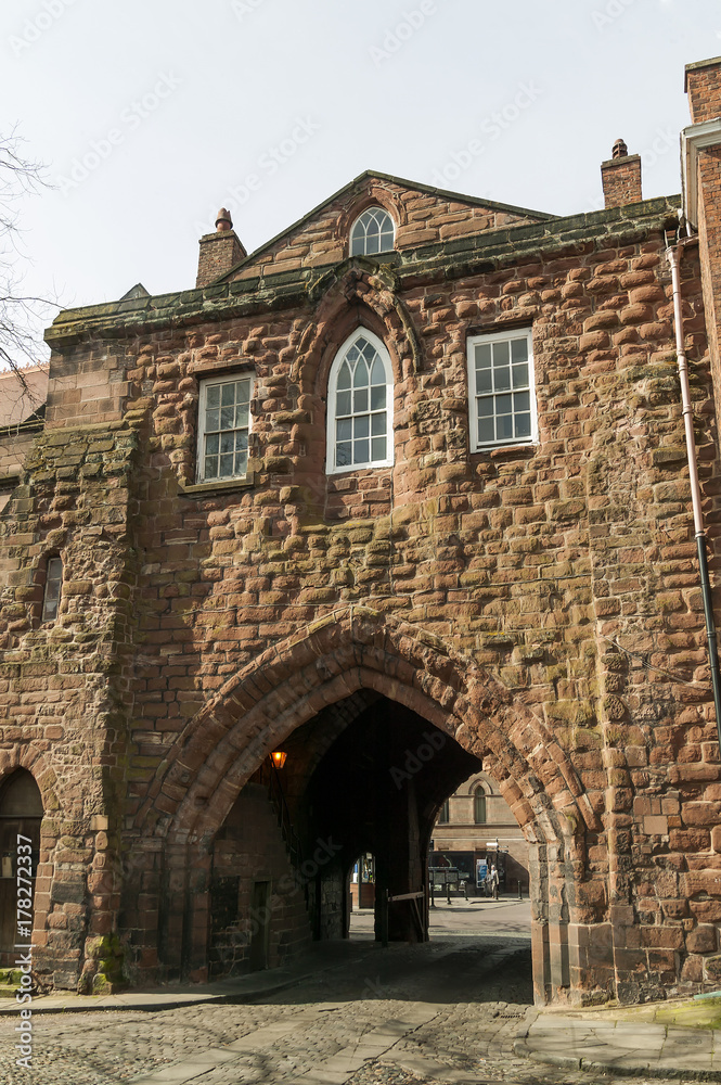Abbey Gateway, Chester England UK which was built as a gatehouse around 1300
