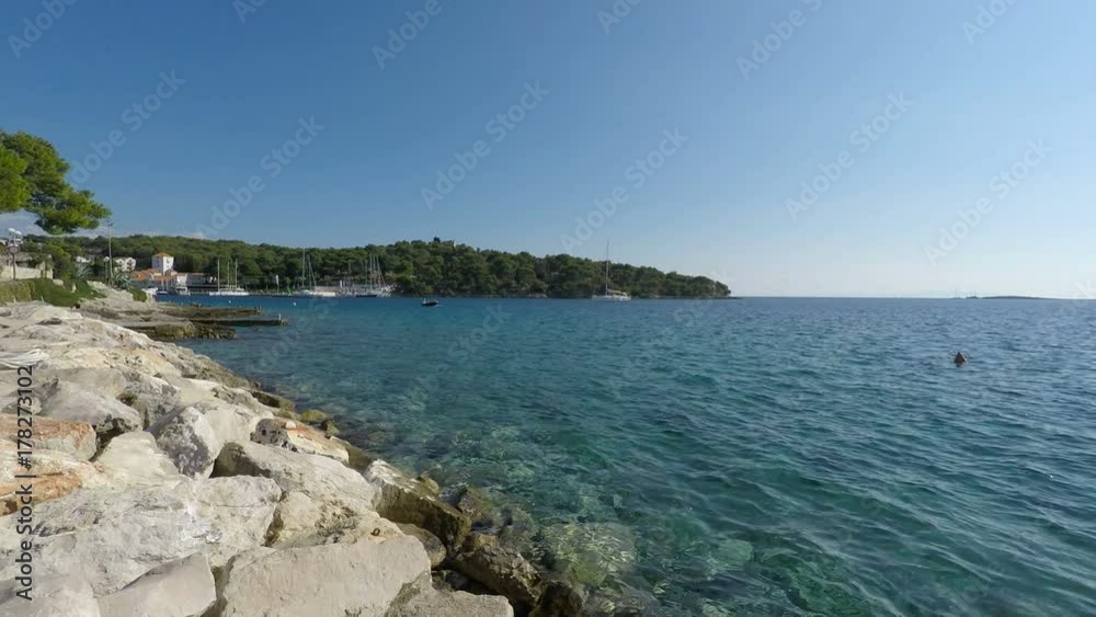 croatian coast of trogir island in autumn croatian coast of trogir island in autumn