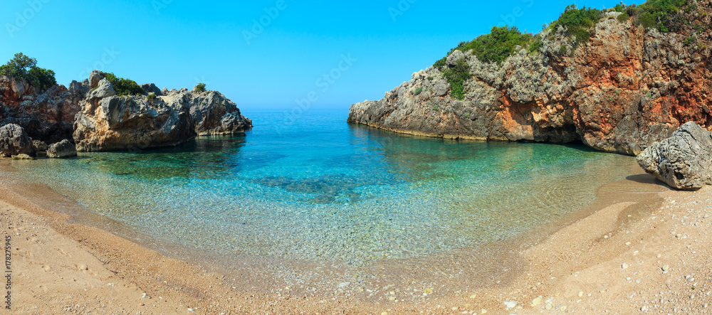 Summer Ionian sea coast, Albania.