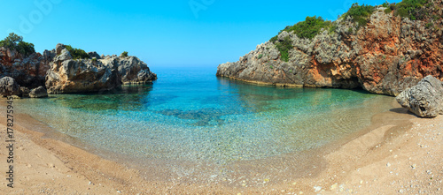 Summer Ionian sea coast, Albania.