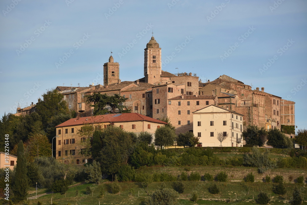 View of Cossignano, Piceno county, Marche region, Italy