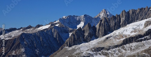 Mountain range in the Swiss Alps. Mount Nesthorn. © u.perreten