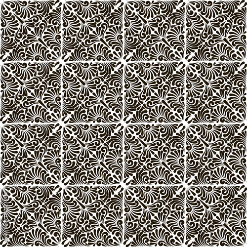 Seamless abstract pattern. Black and white vector background. Ornament for wrapping, wallpaper, tiles
