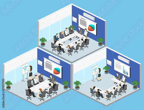 Business meeting in office Business presentation meeting in an office