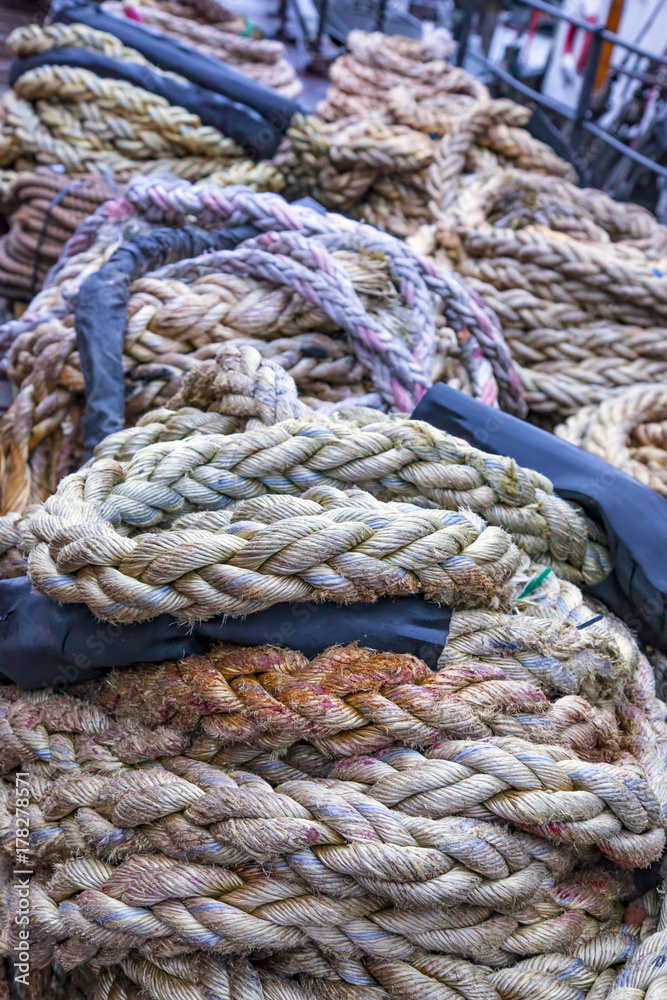 Ropes on a Dock in Bergen, Norway