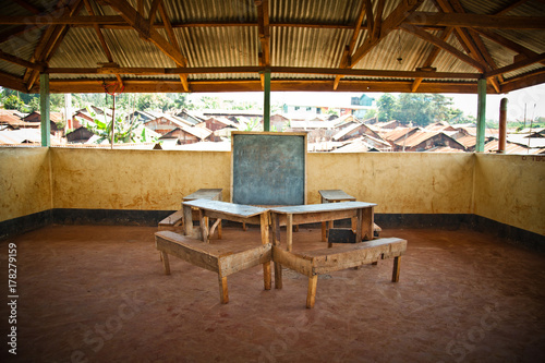 Foto Poor classroom blackboard Africa third world