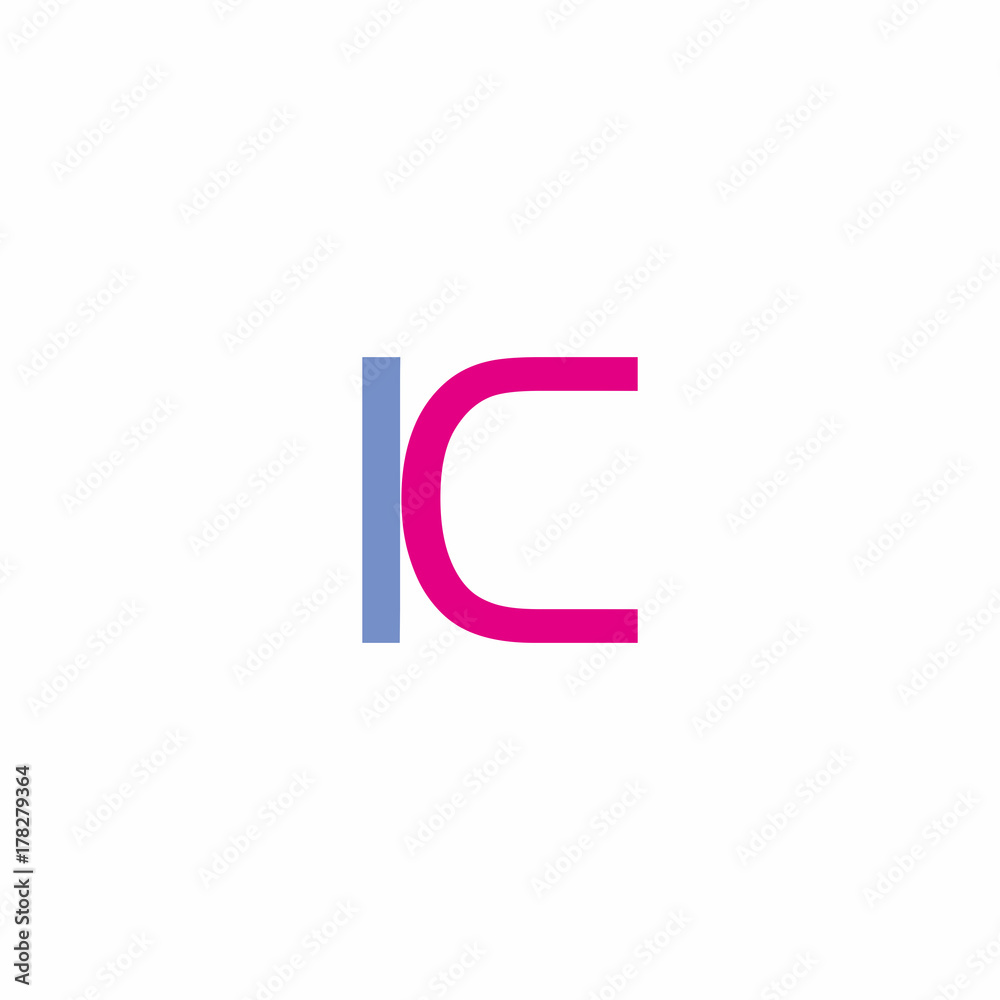 Letter K or IC Letter Logo Letter K or IC Letter Logo