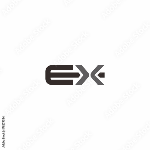 ex letter logo vector