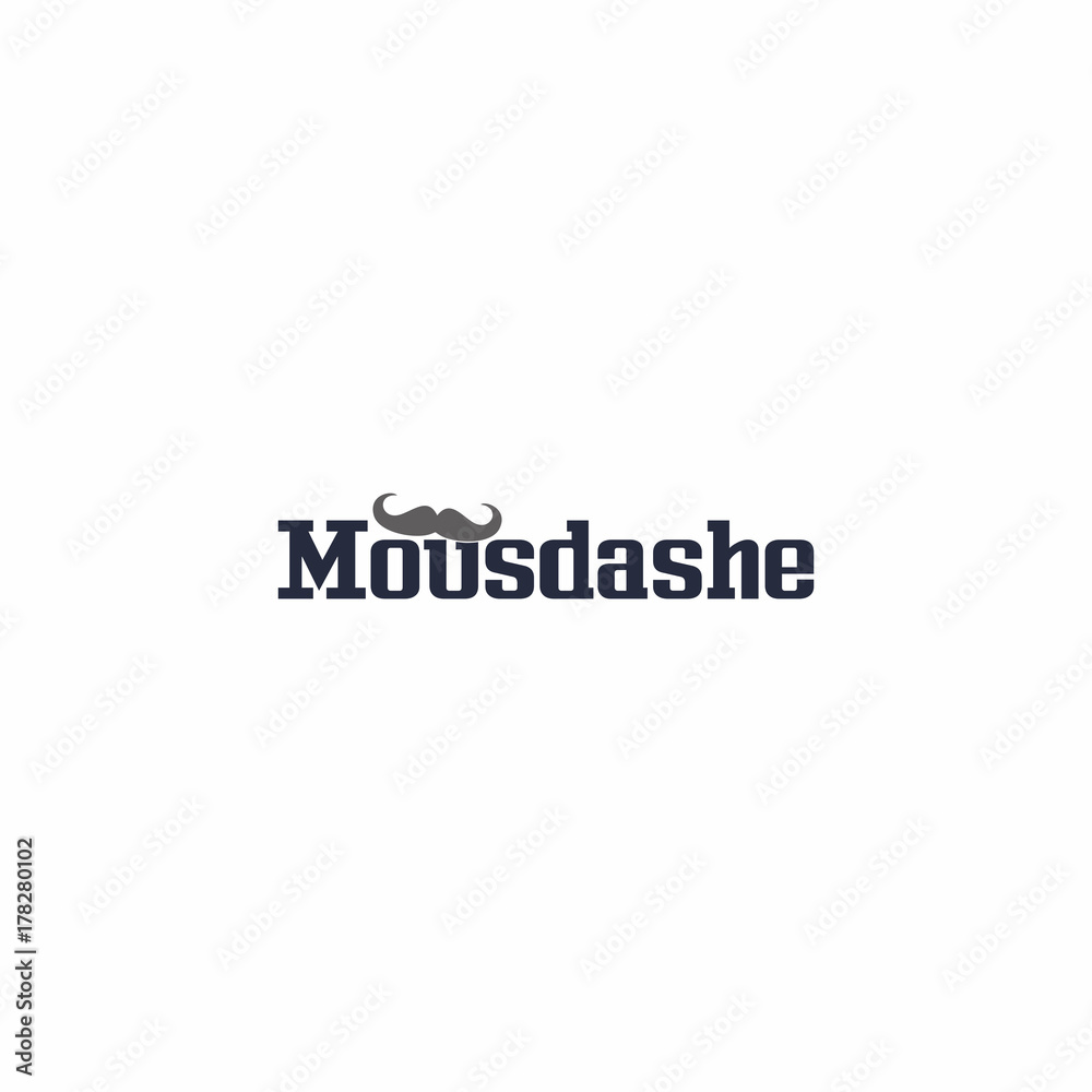 mustache logo vector