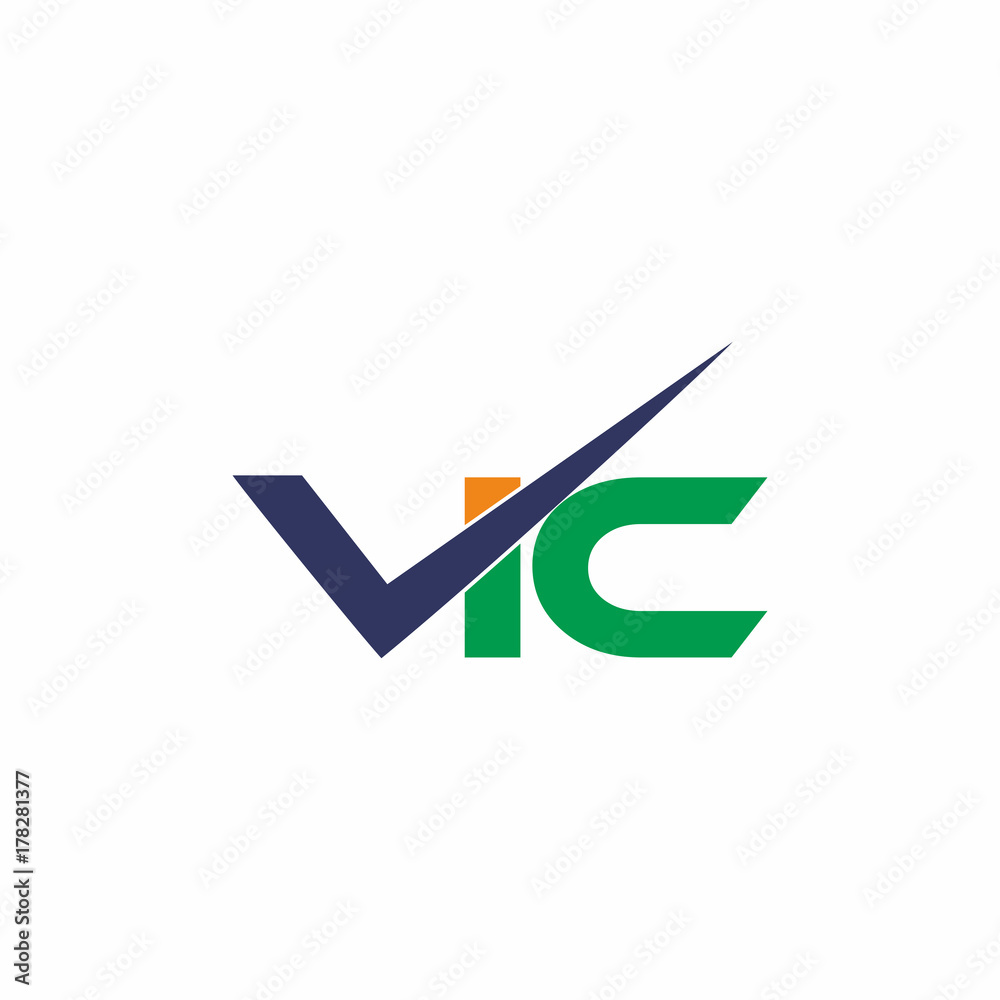 v i c letter check logo v i c letter check logo