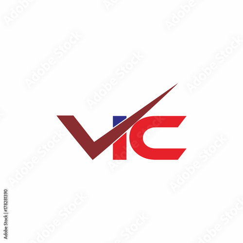 Free Download v i c letter check logo - GFXLoad
