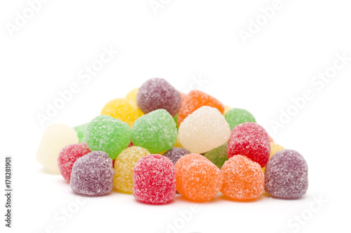 Canvas Print Gumdrops on a White Background