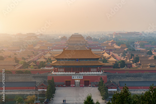 Beijing ancient Forbidden City in morning at Beijing, China.