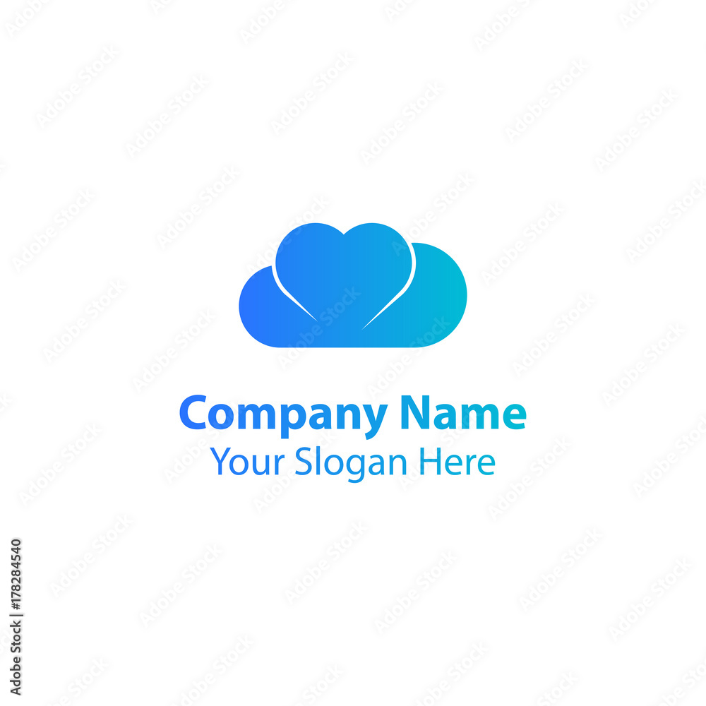 love cloud logo design