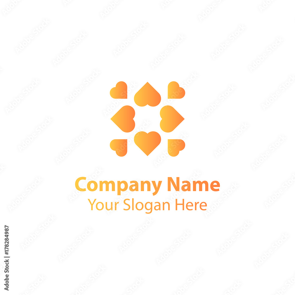 Obraz premium abstract love logo design