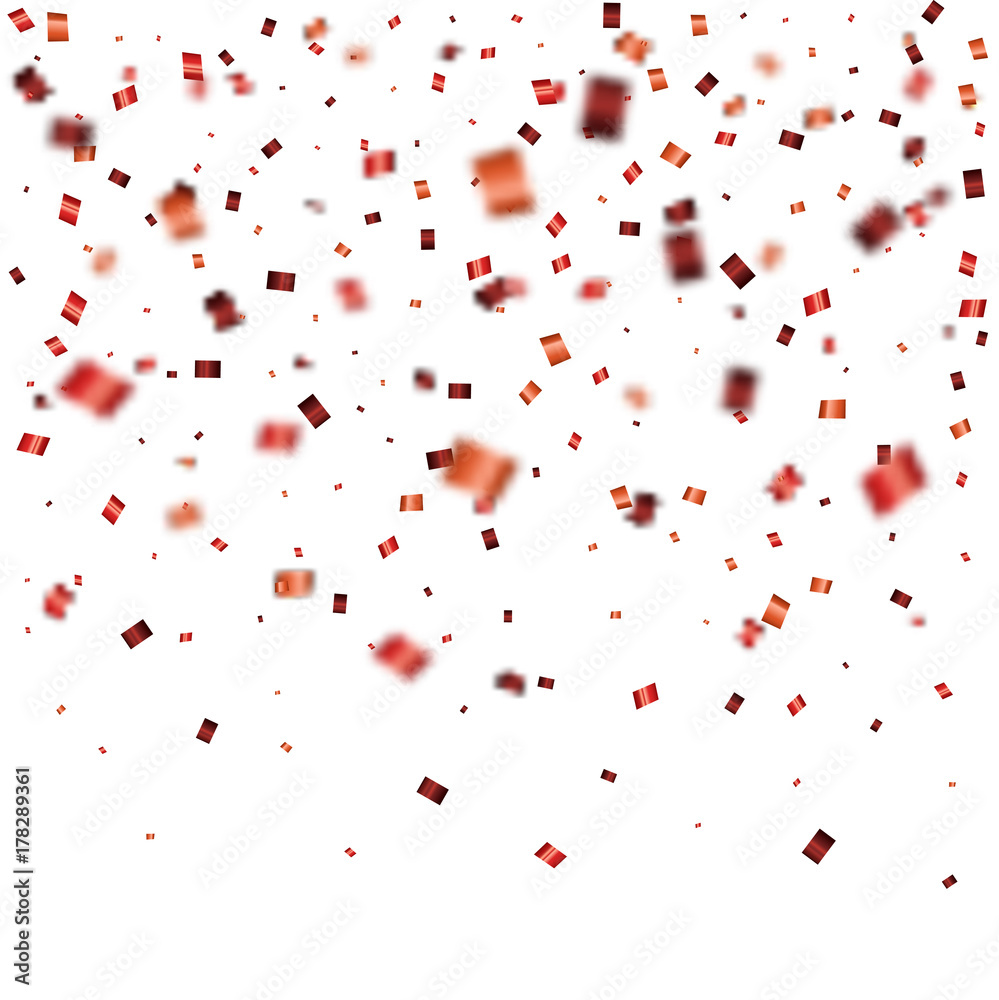 Vector modern festive confetti on white background