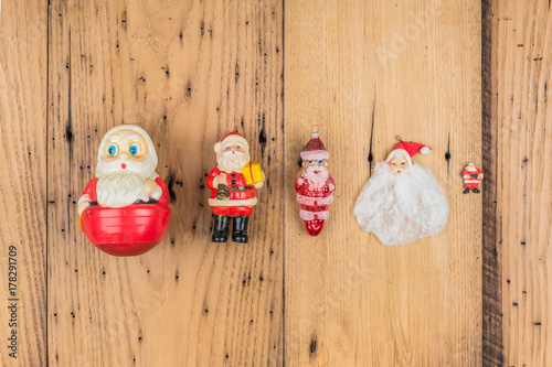 Collection of Christmas Santa Ornaments and Decorations