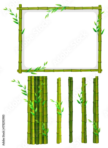 Bamboo frame and bamboo sticks