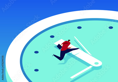 Businessman race against time