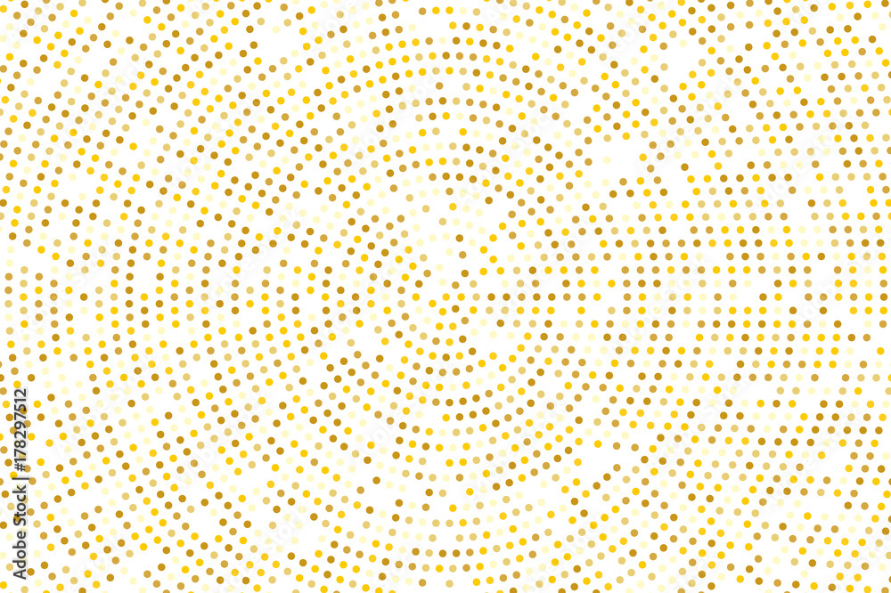 Abstract futuristic halftone pattern. Comic background. Dotted backdrop with circles, dots, point small scale. Gold, golden glitter Abstract futuristic halftone pattern. Comic background. Dotted backdrop with circles, dots, point small scale. Gold, golden glitter