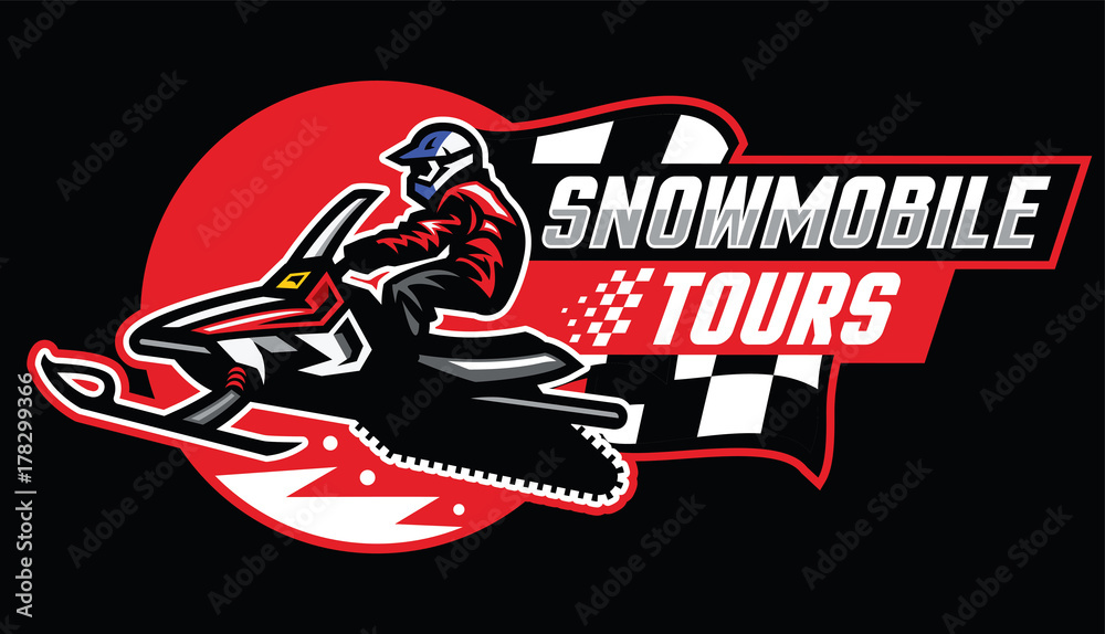snowmobile tour badge design snowmobile tour badge design