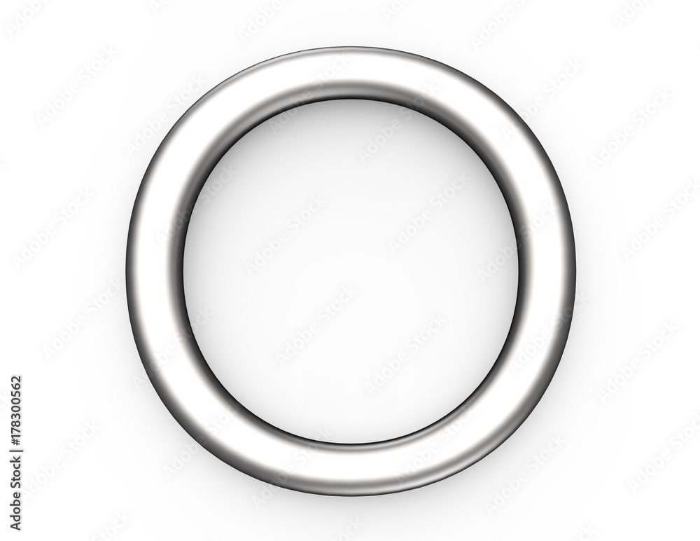 3D render metallic alphabet O 3D render metallic alphabet O