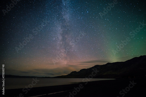 Milky way and Northern light