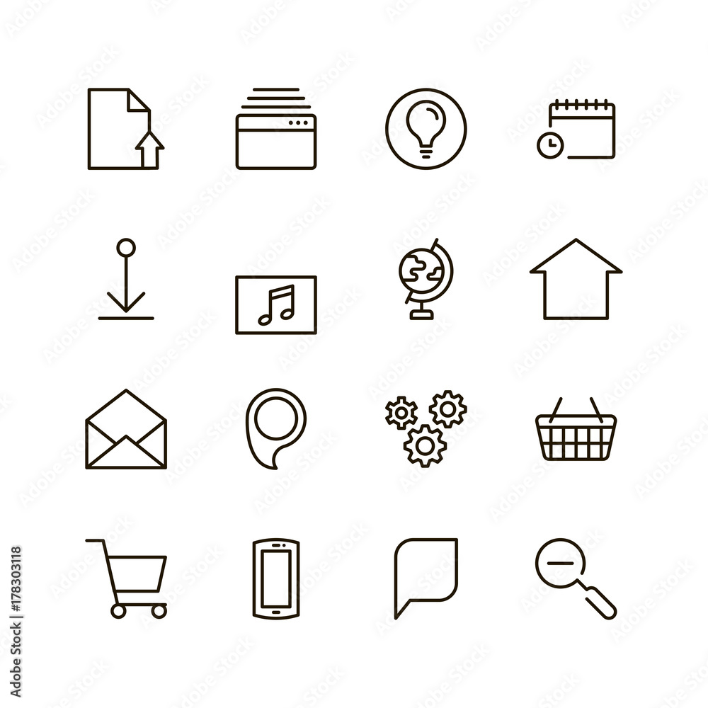 Fototapeta premium Flat line icon