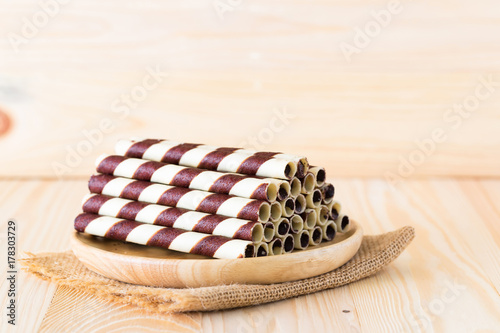 Mini wafer chocolate stick photo