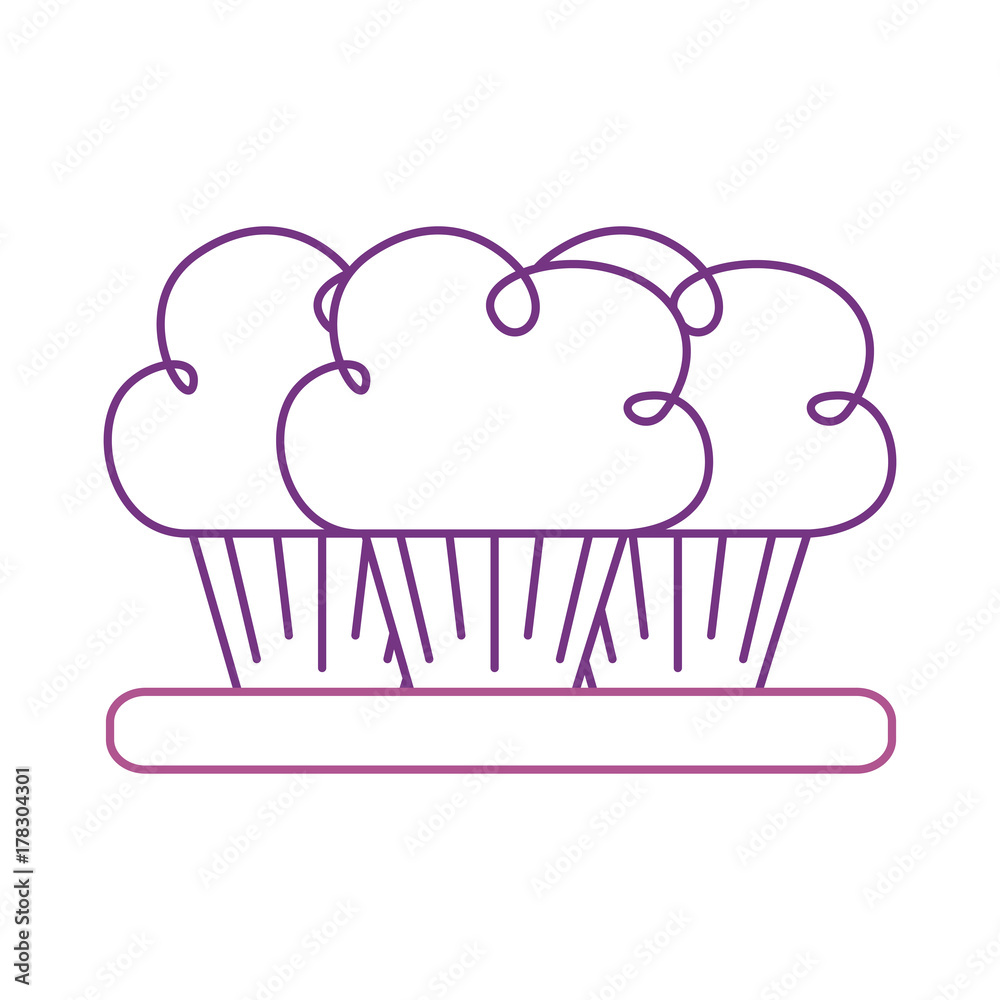 birthday three cupcake on the plate serving party dessert birthday three cupcake on the plate serving party dessert
