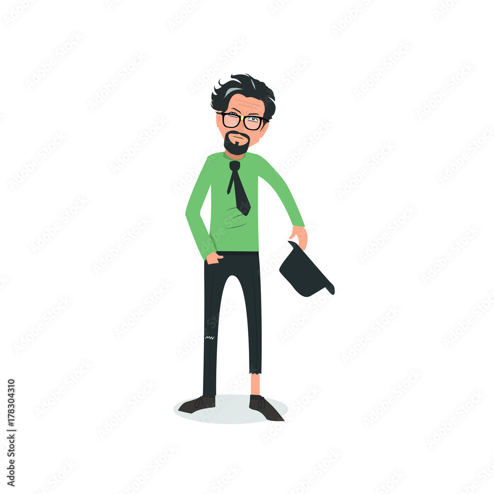 Exhausted and completely wiped out cartoon guy in casual clothes, gesturing. Vector illustration. Modern flat design. Exhausted and completely wiped out cartoon guy in casual clothes, gesturing. Vector illustration. Modern flat design.