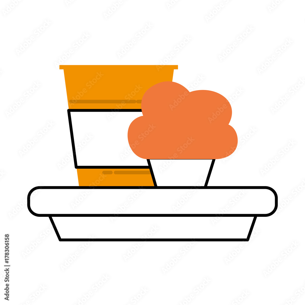 birthday cupcake and soda drink food party