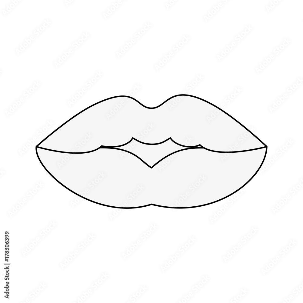 lips of a woman icon image vector illustration design black line lips of a woman icon image vector illustration design black line