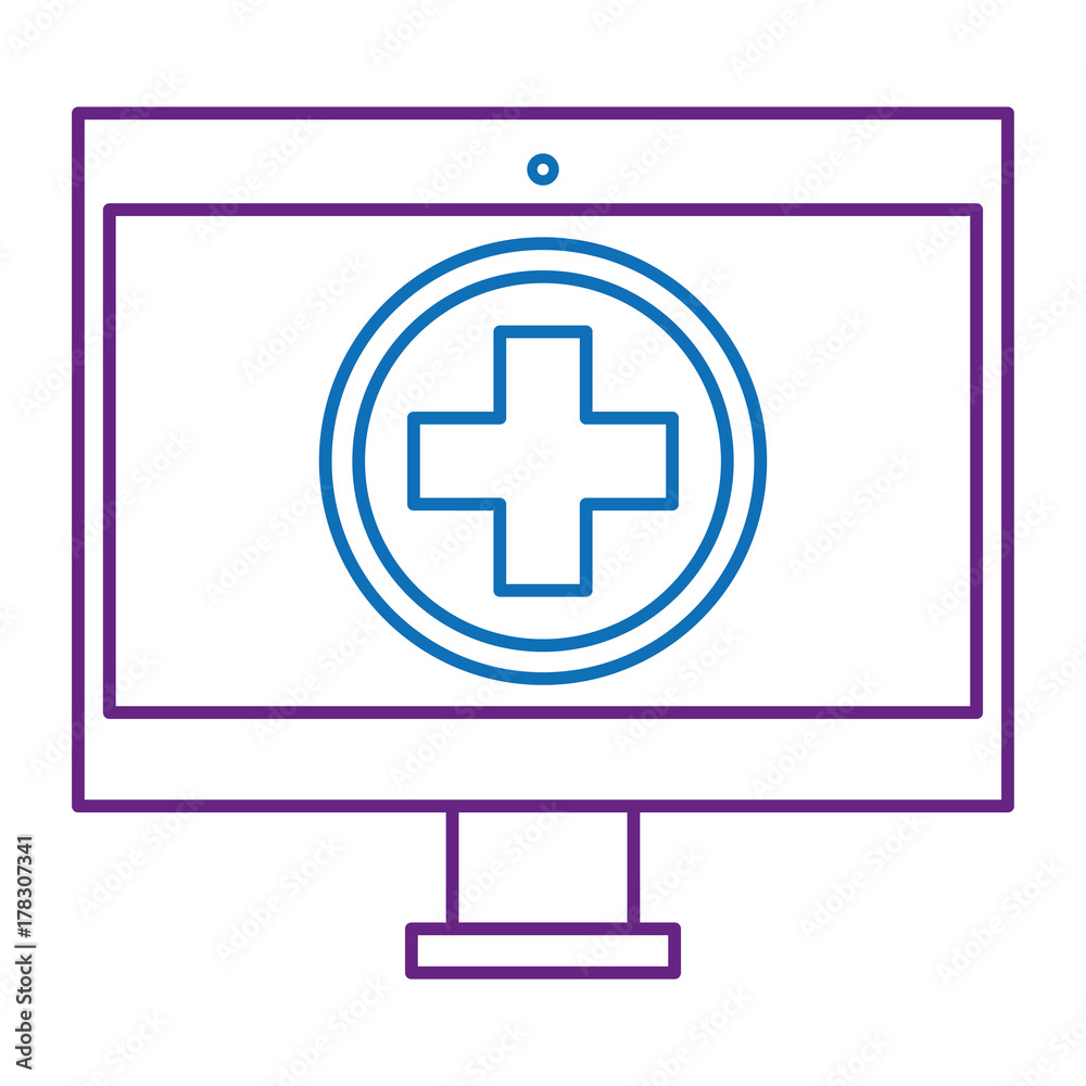 Fototapeta premium computer display with medical software