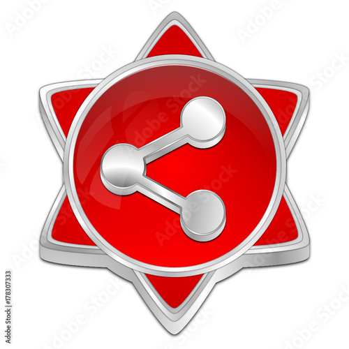 Share Button - 3D illustration