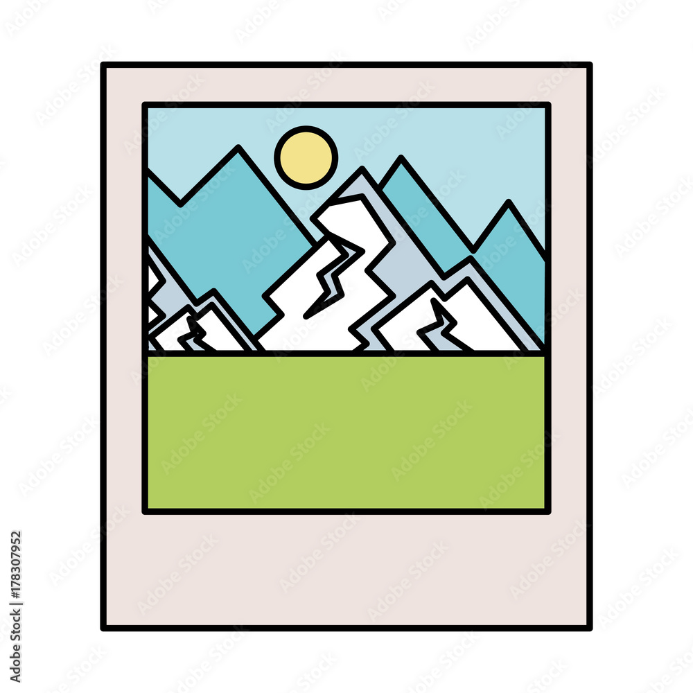 landscape snapshot isolated icon landscape snapshot isolated icon