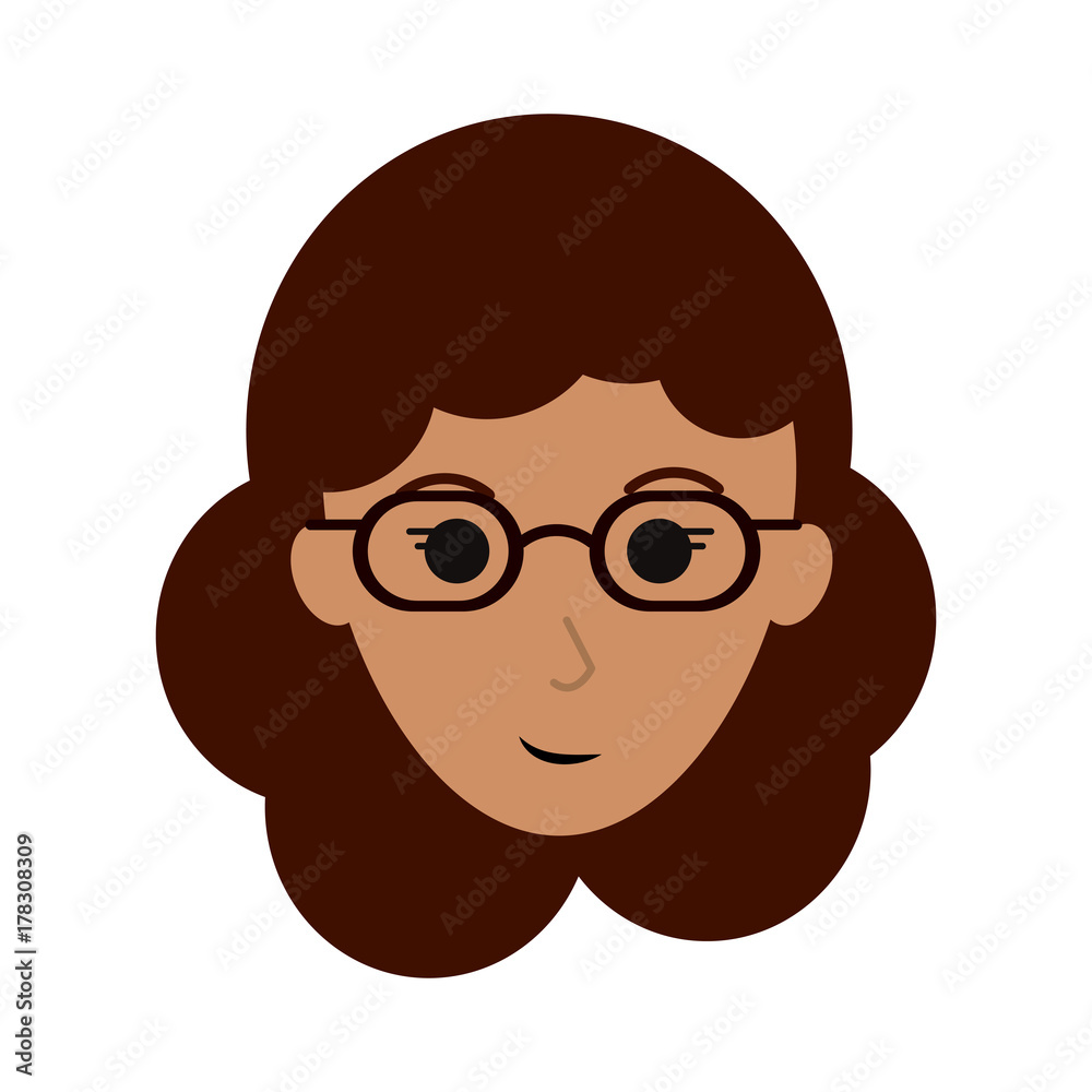 woman with glasses face icon image vector illustration design woman with glasses face icon image vector illustration design