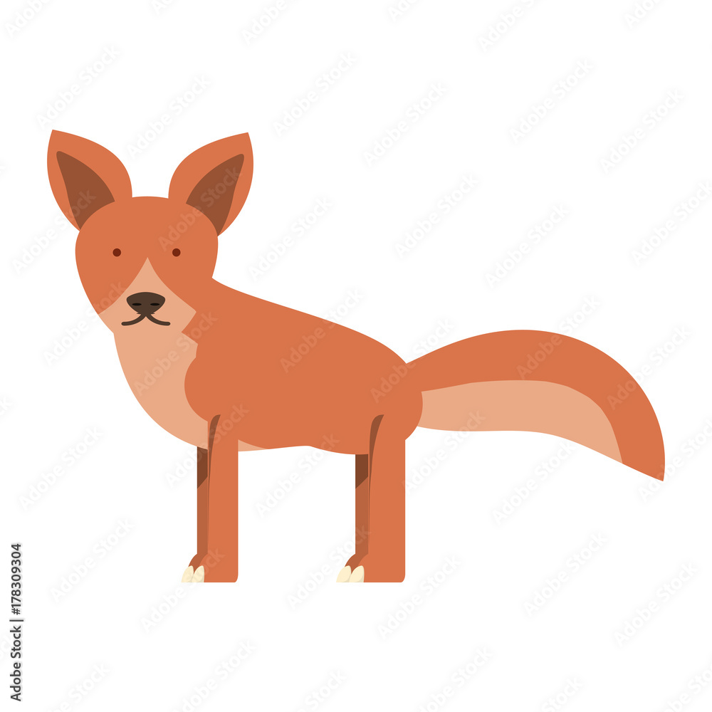 Obraz premium cartoon fox icon