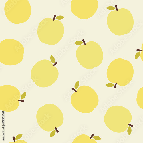 Seamless vector pattern with apple
