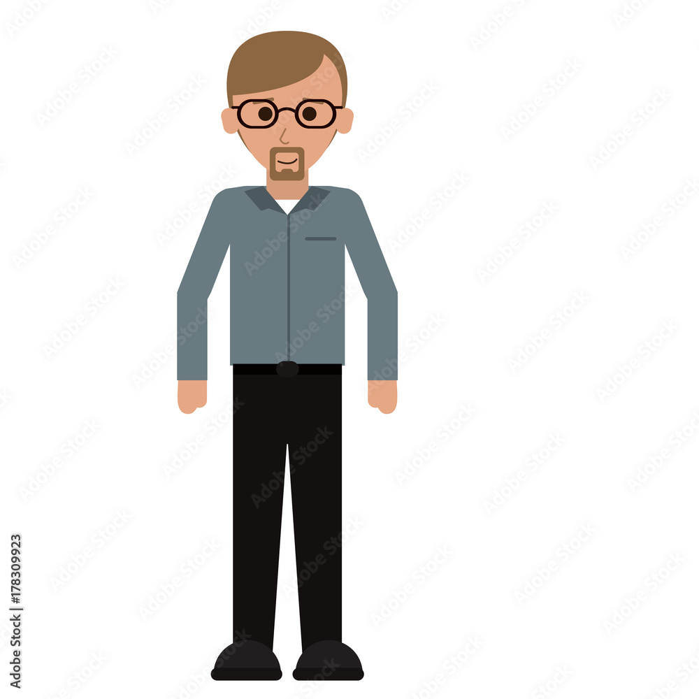 man with shirt and pants full body icon image vector illustration design 