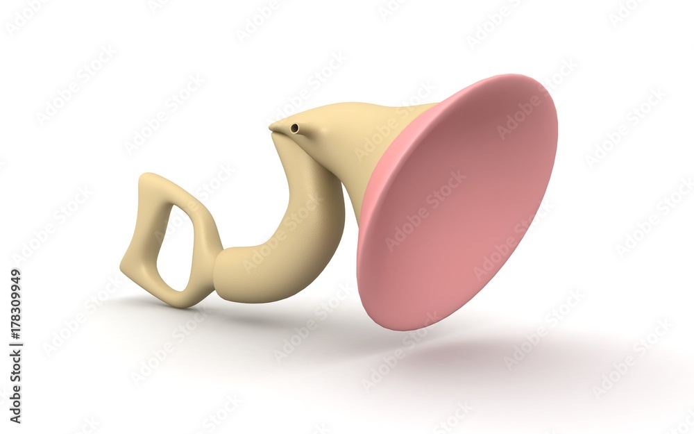 3d rendered inner ear isolated on white background 3d rendered inner ear isolated on white background