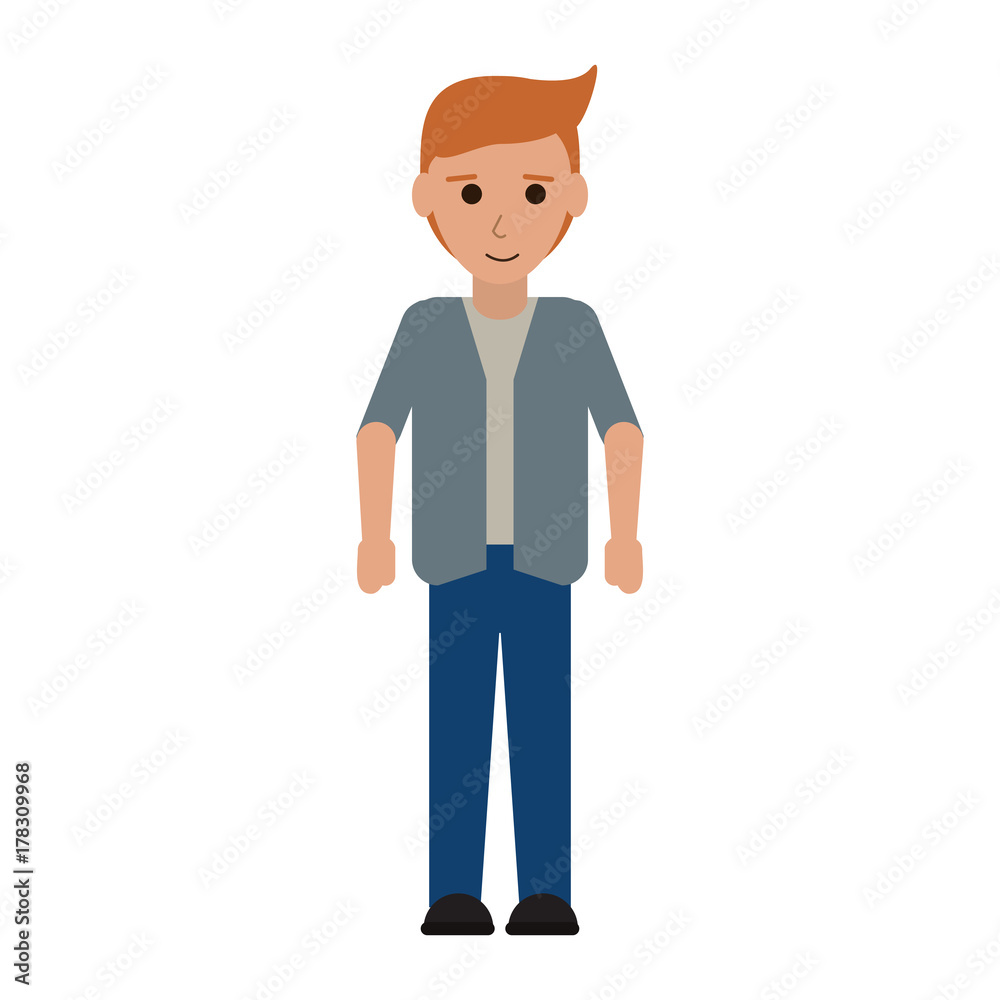 man with shirt and pants full body icon image vector illustration design 