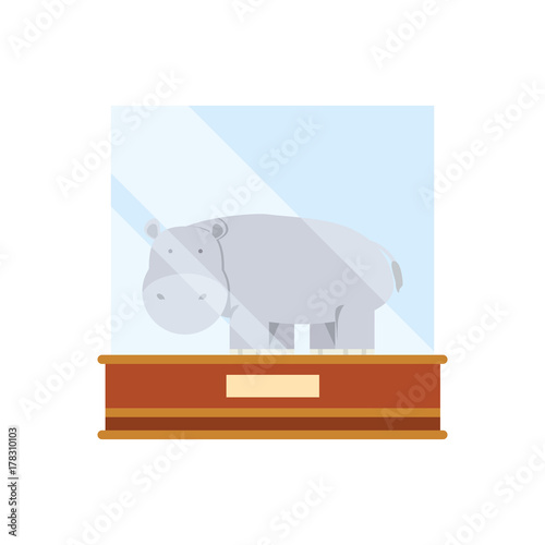 showcase with animal icon