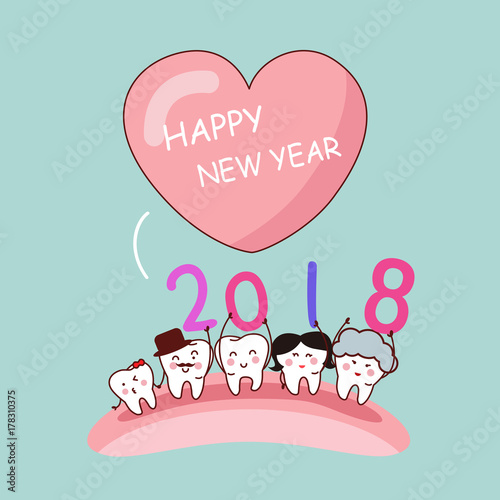 tooth with new year