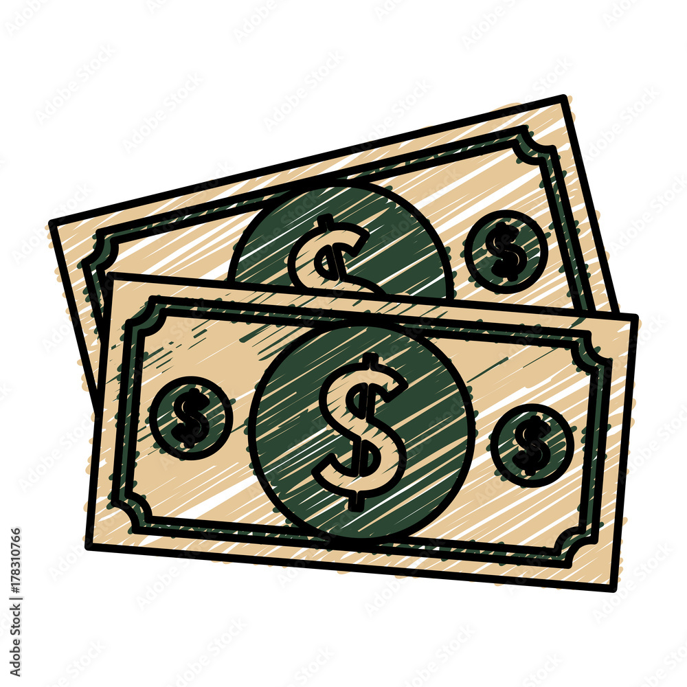 bills money isolated icon