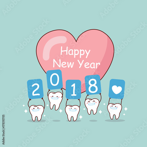 tooth with new year