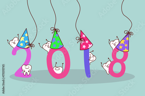 tooth with new year
